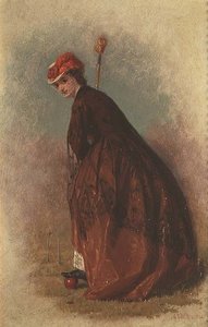 Krokettipelaaja tekijältä George Elgar Hicks