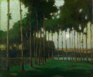 Moonlight Maisema (öljy kankaalle) tekijältä George Elmer Browne
