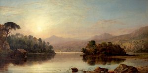 Ellenin saari, Loch Katrine, Skotlanti, 1800-luku tekijältä George F. Buchanan