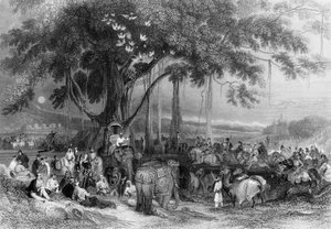 "Runjeet Singh ja hänen Suwarree tai Seiksin kavalkadi", 1838.