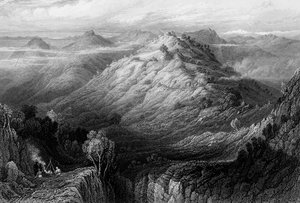 "The Abbey and Hills lähellä Mussooriea", 1838.