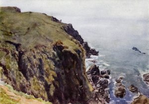 Caerthilian Cove (väri litho)