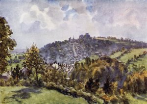 Launceston, A Autumn Morning (väri litho)