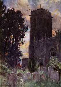 Liskeardin kirkko (väri litho) tekijältä George Franck Nicholls