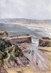 Newquay (väri litho) tekijältä George Franck Nicholls