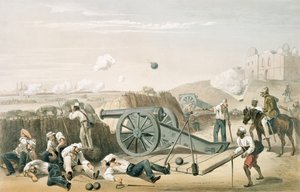 1781c8.Pl.15 Heavy Day in the Batteries, elokuvasta "The Campaign in India"