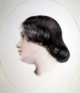 Rouva Thoby Prinsepin muotokuva, n. 1835 (värilliset liidut paperille) tekijältä George Frederic Watts