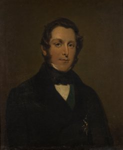 Muotokuva James Andrew Broun Ramsaysta, n. Dalhousien ensimmäinen markiisi (1812-1860), n. 1833-60 (öljy kankaalle) tekijältä George Frederick Clarke