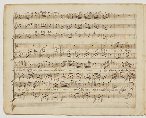 Preggio on sol d "un alma forte, f.6v from" Additionall [sic] songs for Rinaldo ", n. 1717