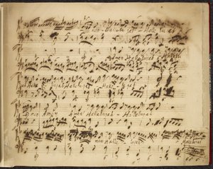 R.M.20.f.12, no.2 Sekalaiset kokoelmat ja valikoimat vol. VI, n. 1735-1750 (muste paperille) tekijältä George Frederick Handel