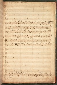 R.M.20.h.5 f18 Alkuperäinen partituuri George II:n ja kuningatar Carolinen kruunauslauluun tekijältä George Frederick Handel