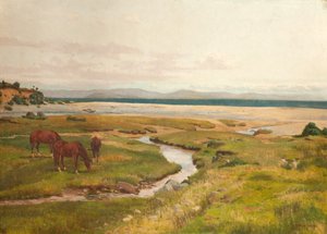 Rantakohtaus hevosten kanssa tekijältä George Frederick Waldo Johnson