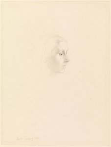 Study for Portrait of Emily Tennyson, 1862 tekijältä George Frederick Watts