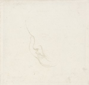 Tutkimus lapsen päälle, n. 1860 (grafiitti) tekijältä George Frederick Watts