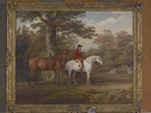 Hunter And Huntsman (öljy kankaalle) tekijältä George Garrard