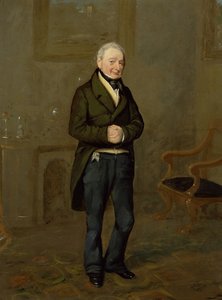 Muotokuva Yorkshiren Bramham Parkin kotitalousvalvojasta, joka tunnetaan nimellä John Pollock (1769-1837), n. 1822 (öljy kankaalle) tekijältä George Garrard