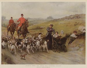 Pelottavat kertoimet! Metsästysmaan vaarat (chromolitho)