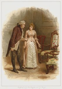 Sophia, Lady Newdegate ja Sir Roger (värilitho) tekijältä George Goodwin Kilburne