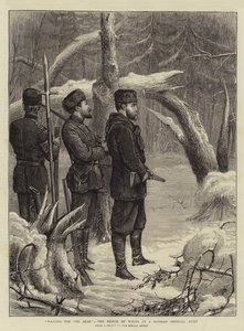 Odotetaan karhua, Walesin prinssiä Venäjän keisarillisen metsästyksen aikana tekijältä George Goodwin Kilburne