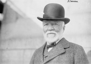 Andrew Carnegie New Yorkissa palatessaan Euroopasta