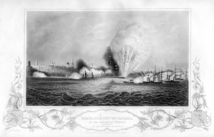 Keisarillisen myyrän räjähdys Odessan pommituksen aikana Ukrainassa, 1854 1857. tekijältä George Greatbatch