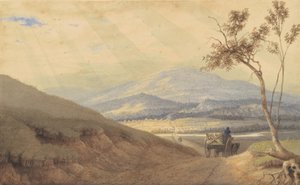 Kiiltävä vaikutus - Hollidaysburg, Pennsylvania, 1835-40 (akvarelli ja grafiitti vellapaperille).