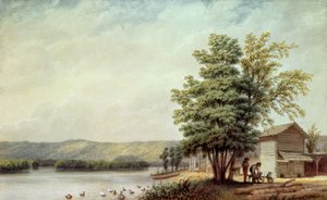Cirro Cumulus – Taloja tupakkaplantaatilla, Virginia, n. 1830–1840 (akvarelli paperille)