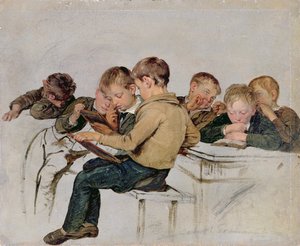 Koulukoe (öljy paperille)