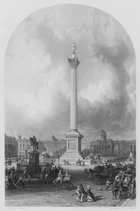 Nelsonin pylväs, Trafalgar Square, William Railton, arkkitehti (kaiverrus)