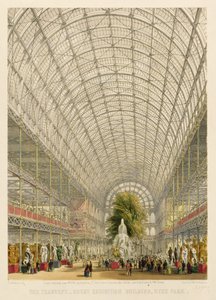 Crystal Palacen transept, pubi. by Day and Son und Ackermann und Co. (värillinen litho)