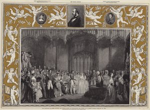 Kuningatar Victorian ja Saksi-Coburgin ja Gothan prinssi Albertin häät St Jamesin palatsissa, 10. helmikuuta 1840