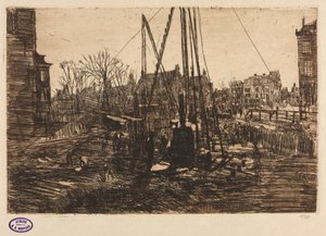 Rakennustyömaa, Amsterdam. tekijältä George Hendrik Breitner