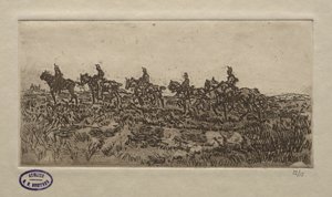 Ratsuväen kohtaus. tekijältä George Hendrik Breitner