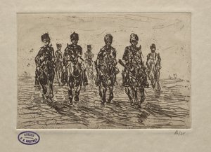 Ratsuväen kohtaus. tekijältä George Hendrik Breitner