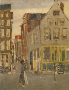 Lauriergracht -kanava Tweede Laurierdwarsstraatin kohdalla tekijältä George Hendrik Breitner