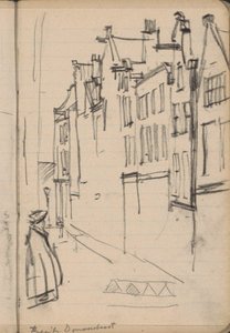 Näkymä Buiten Dommersstraat -kadulle Amsterdamissa tekijältä George Hendrik Breitner