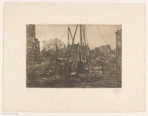 Paalutustyöt Raadhuisstraatilla Amsterdamissa tekijältä George Hendrik Breitner