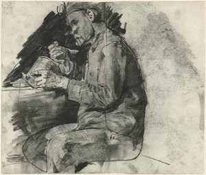 Syömässä oleva sotilas tekijältä George Hendrik Breitner
