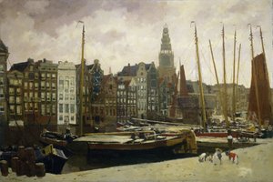 Damrak, Amsterdam tekijältä George Hendrik Breitner
