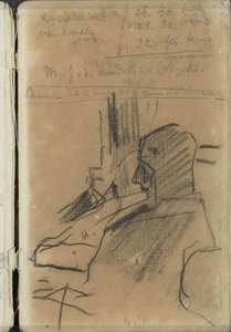Kaksi istuvaa miestä tekijältä George Hendrik Breitner