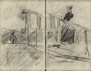 Nainen, mahdollisesti sillalla tekijältä George Hendrik Breitner