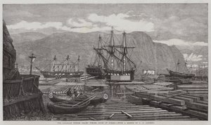 Kanadan puukauppa, Timber Coves Quebecissä tekijältä George Henry Andrews