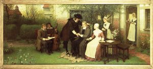 Andrew Marvell (1621-78) vierailee ystävänsä John Miltonin (1608-74) luona