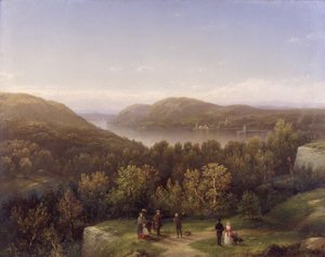 Hudson-joen laakso Fort Putnamista, West Pointista, 1855