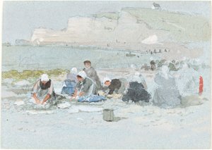 Washerwomen on the Beach Etretatissa tekijältä George Henry Boughton