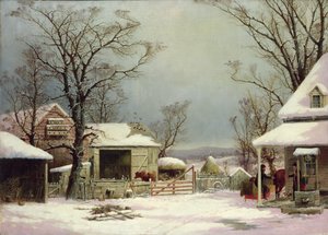 Maatilan piha talvella, 1862