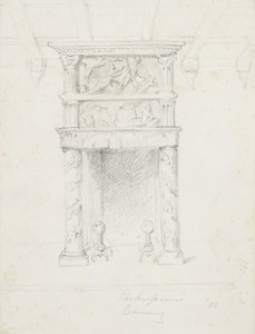 Shakespeares Chimney, 1866 (grafiitti kermanvärisellä paperilla)