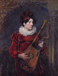 Kitty Stephensin, myöhemmän Essexin kreivittären (1794 - 1882) muotokuva. tekijältä George Henry Harlow