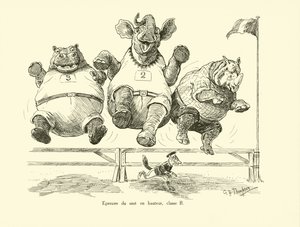 Korkeushyppy, luokka B (litografia) tekijältä George Henry Thompson