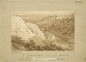 Hotwell House Clifton Rocksista, c1815 (kynä ja akvarelli paperille) tekijältä George Holmes